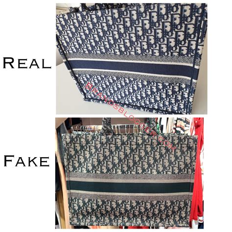 fake dior book tote vs real|Dior book bag counterfeit.